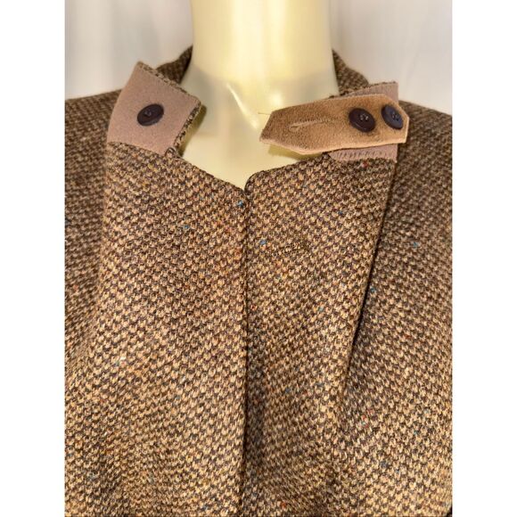 Vintage Stafford Tweed Blazer 42R – Wool Houndstooth Sport Coat with Suede Elbow - Picture 6 of 14